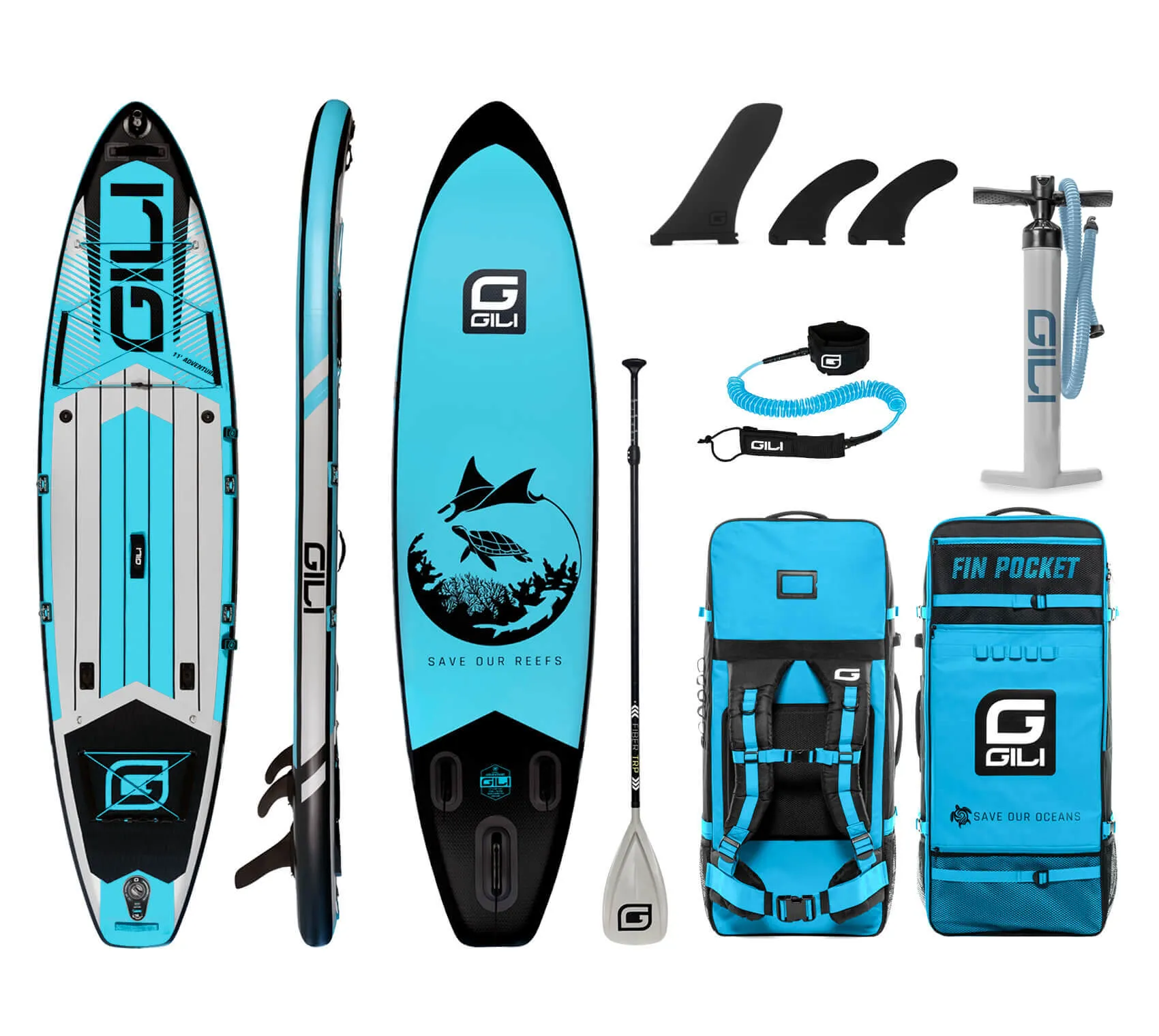 11' / 12'  Adventure Inflatable Stand Up Paddle Board