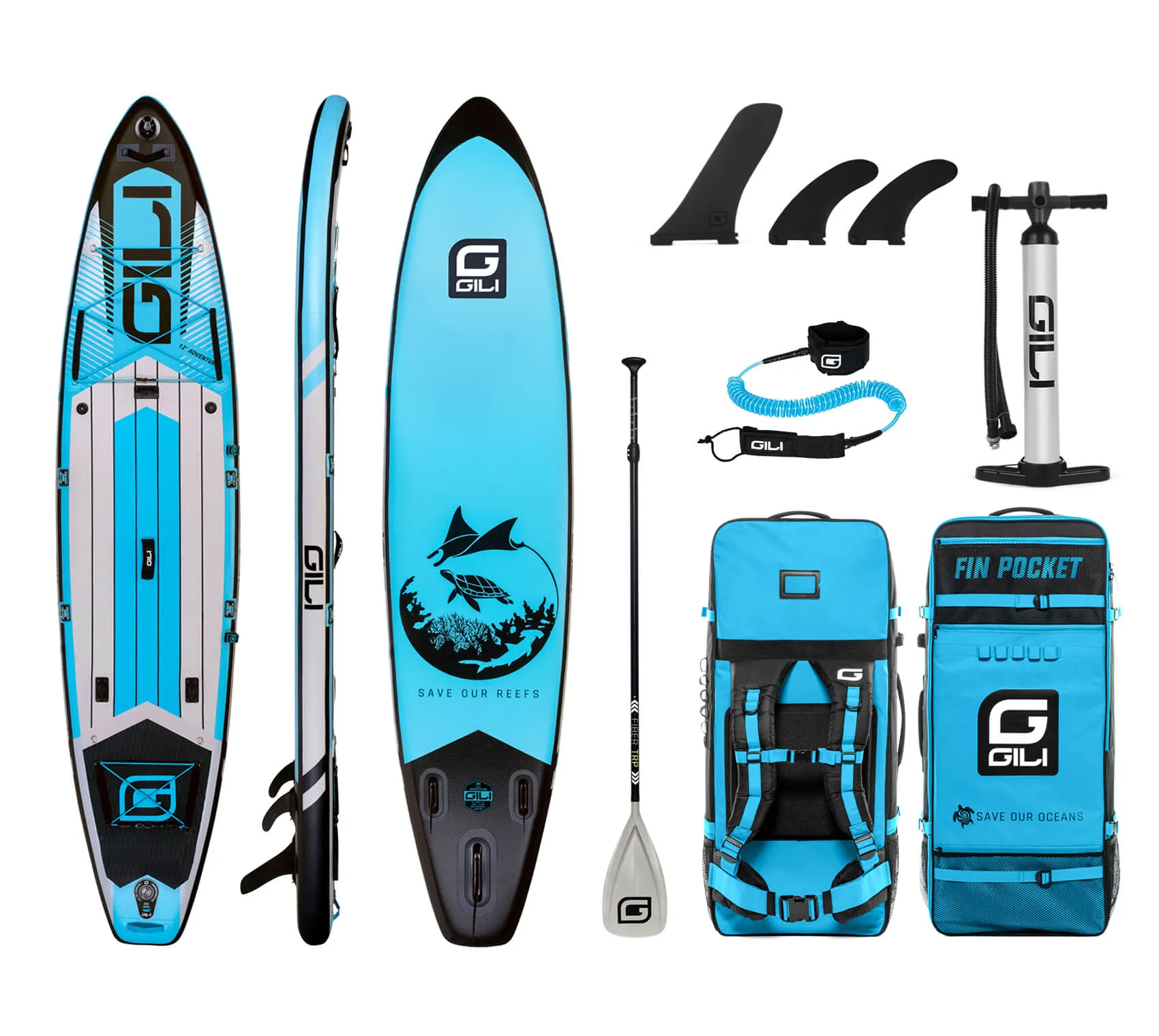 11' / 12'  Adventure Inflatable Stand Up Paddle Board