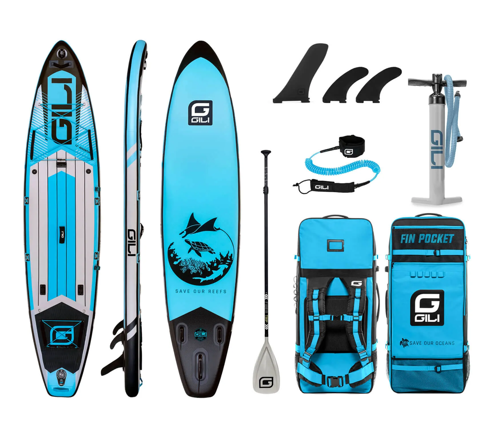 11' / 12'  Adventure Inflatable Stand Up Paddle Board
