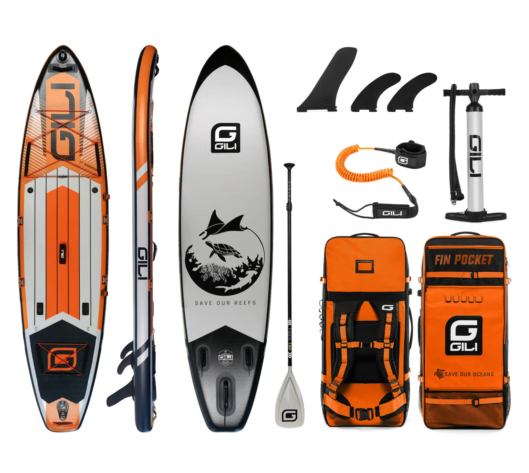 11' / 12'  Adventure Inflatable Stand Up Paddle Board