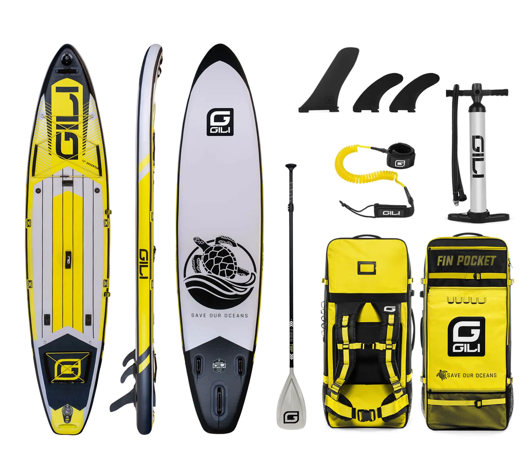 11' / 12'  Adventure Inflatable Stand Up Paddle Board