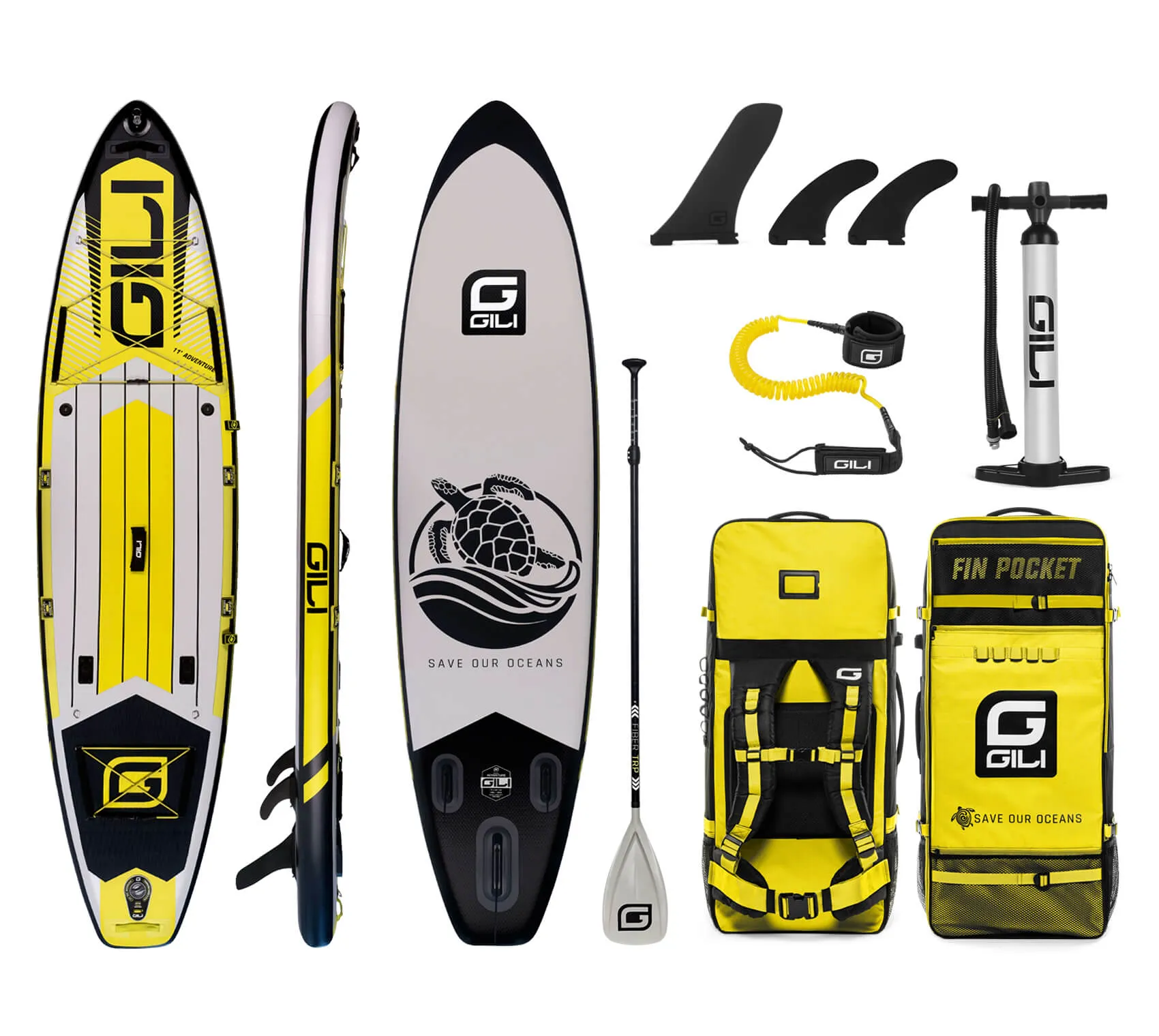 11' / 12'  Adventure Inflatable Stand Up Paddle Board