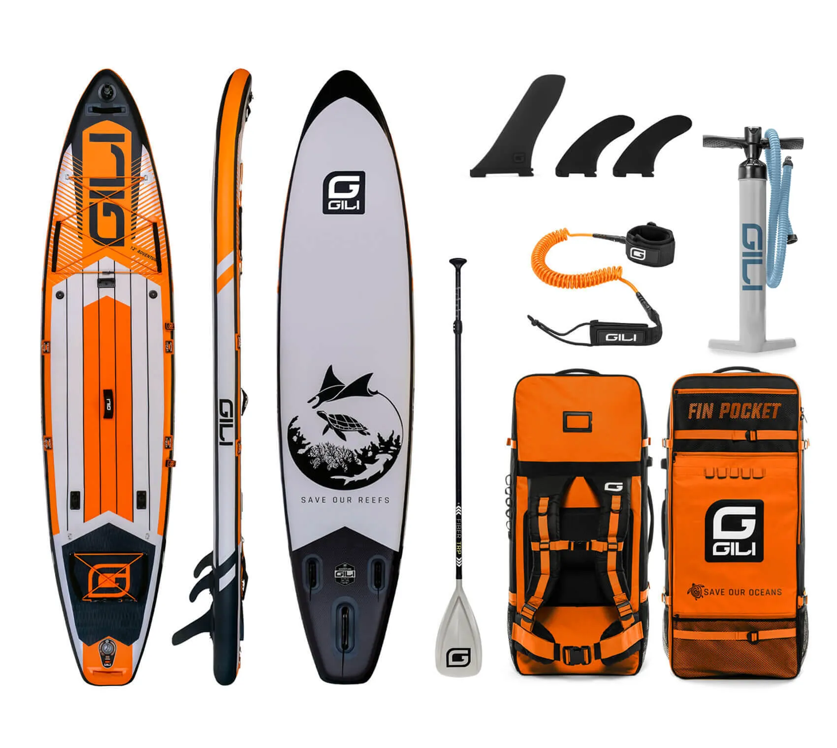 11' / 12'  Adventure Inflatable Stand Up Paddle Board