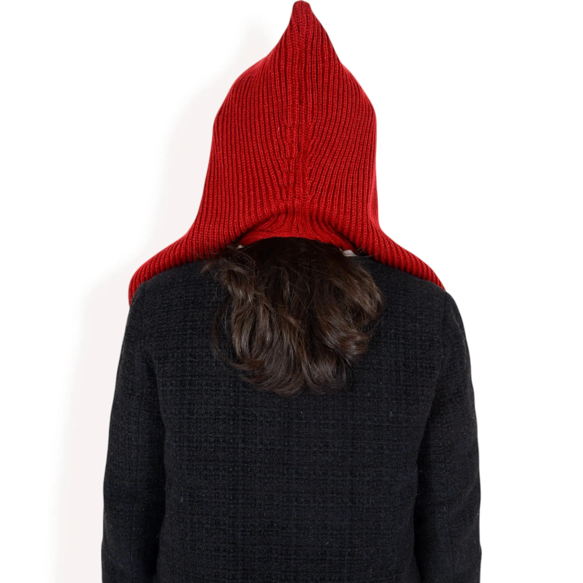Anna-Kaci Women's Knitted Hooded Scarf with Versatile Design and Warm Ribbed Texture for Stylish Comfort and Winter Protection