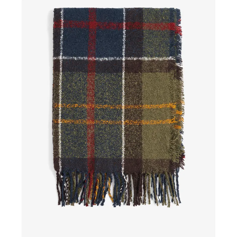 Barbour Ladies Tartan Boucle Scarf - Classic Tartan