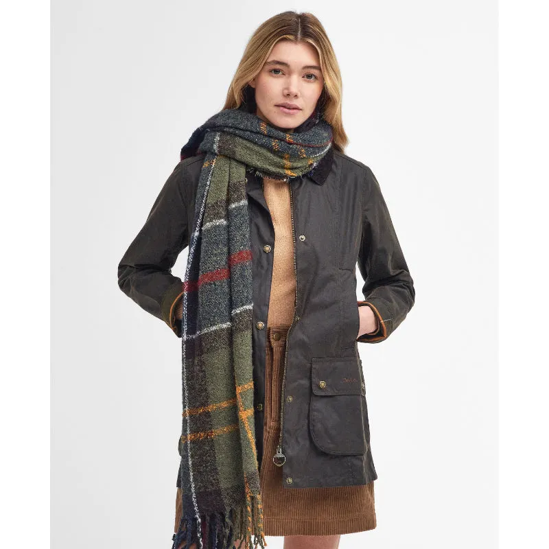 Barbour Ladies Tartan Boucle Scarf - Classic Tartan
