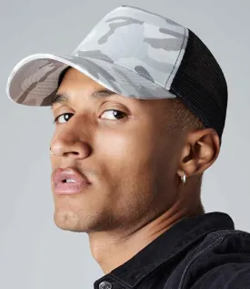 Beechfield Camo Snapback Trucker Cap | Multicolor