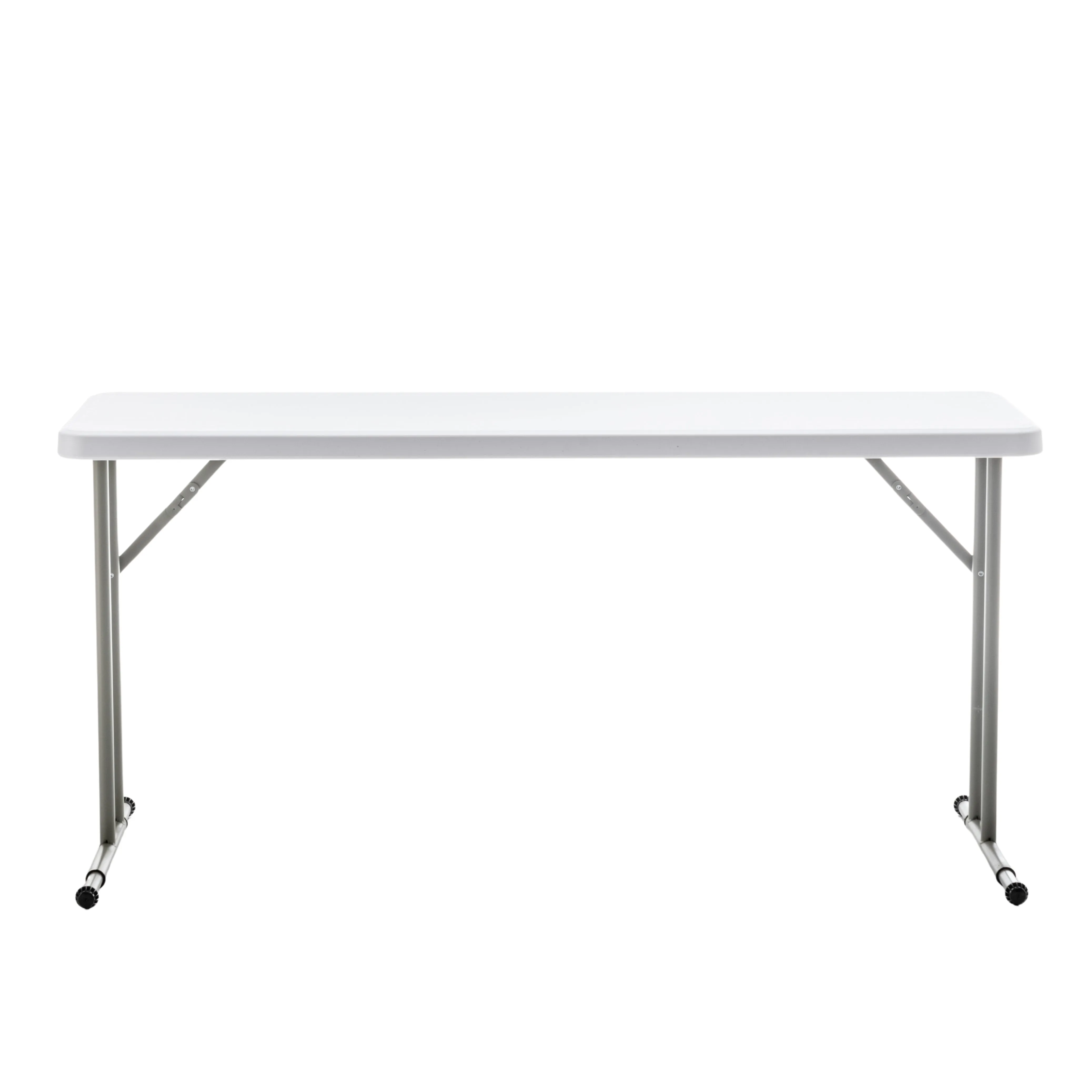 BTExpert 5-Foot - 60" long White Plastic Folding Seminar Training Table Portable 18" Wide narrow, 29" High, events indoor outdoor lightweight Set of 2