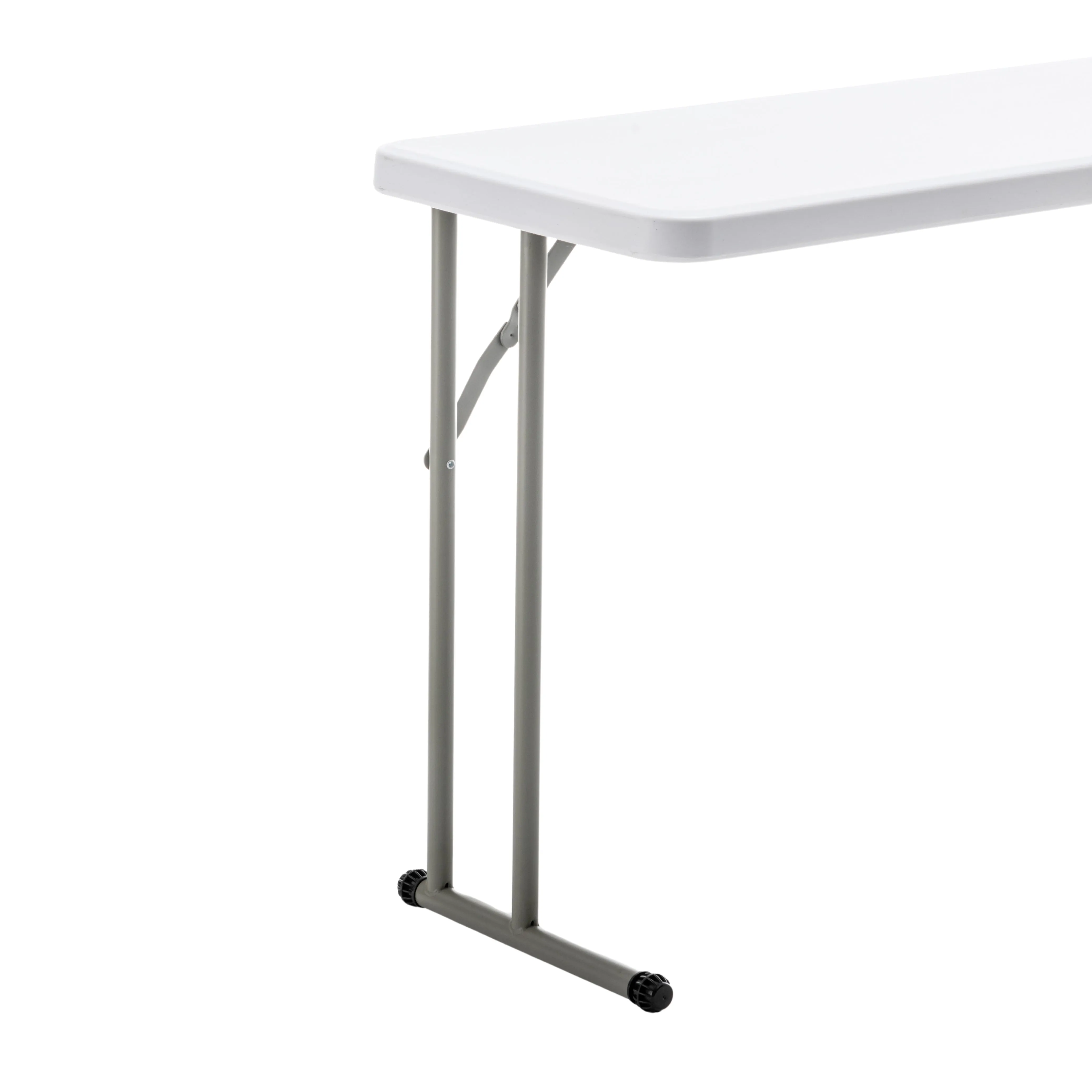 BTExpert 5-Foot - 60" long White Plastic Folding Seminar Training Table Portable 18" Wide narrow, 29" High, events indoor outdoor lightweight Set of 2