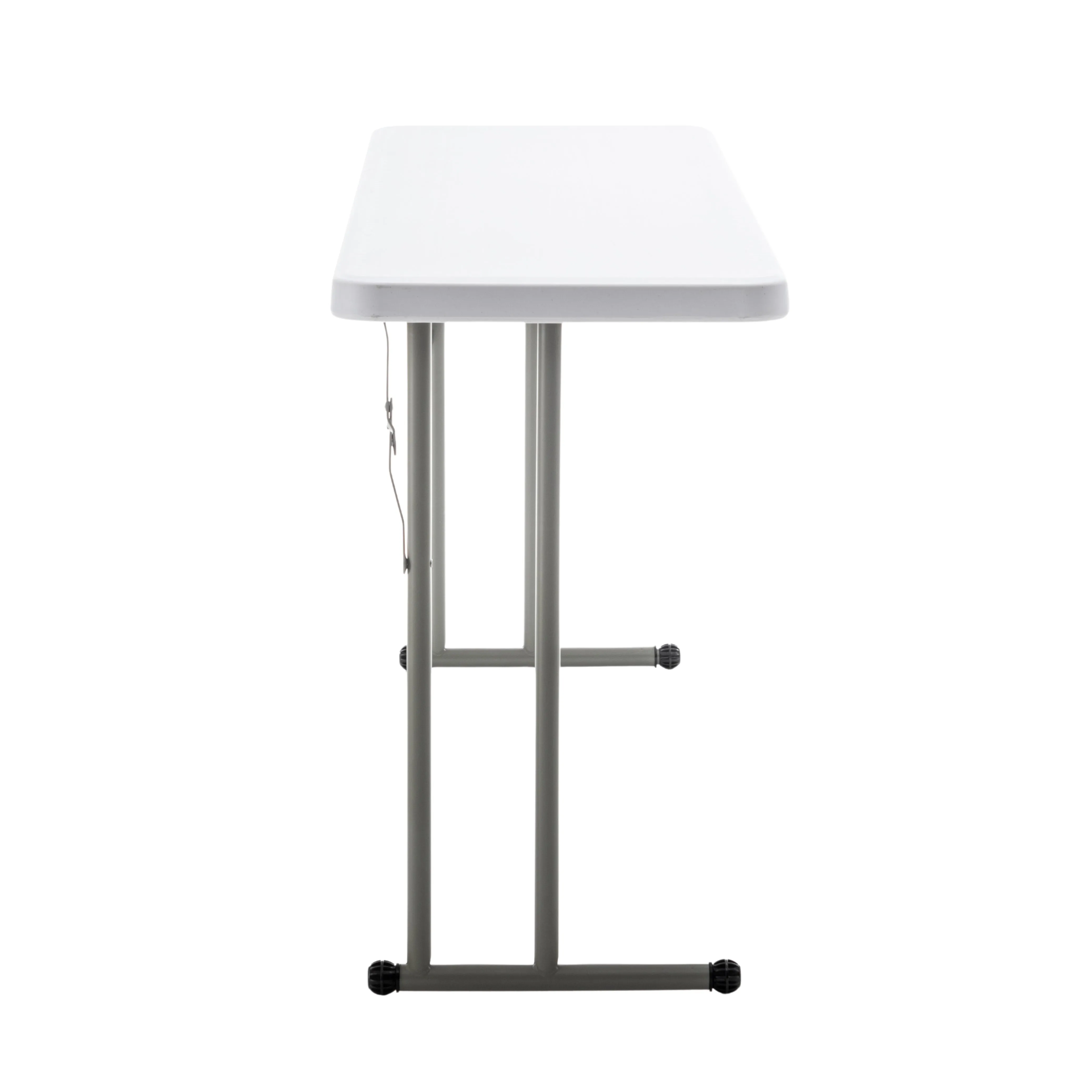 BTExpert 5-Foot - 60" long White Plastic Folding Seminar Training Table Portable 18" Wide narrow, 29" High, events indoor outdoor lightweight Set of 2