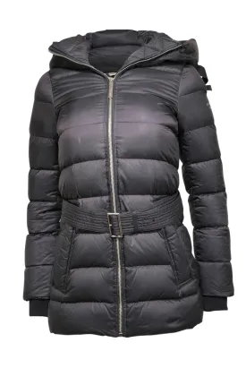 Burberry - Black Belted Puffer Coat w/ Goose Down Sz XXS