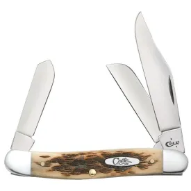 Case 00128 Peach Seed Jig Amber Bone Stockman Knife