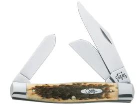 CASE 00204 Folding Pocket Knife, 3.3 in Clip, 2.3 in Sheep Foot, 2.2 in Spey L Blade, Chrome Vanadium Steel Blade :EA: QUANTITY: 1
