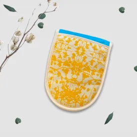 Double Oven Gloves Turquoise Blue / yellow