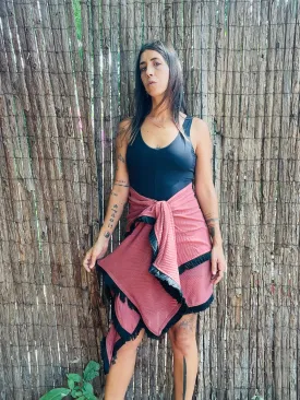 Fringe scarf - Deep Blush