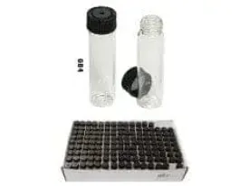 Glass Vial 2-3/16" with Black Cap
