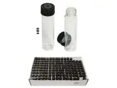 Glass Vial 2-3/16" with Black Cap