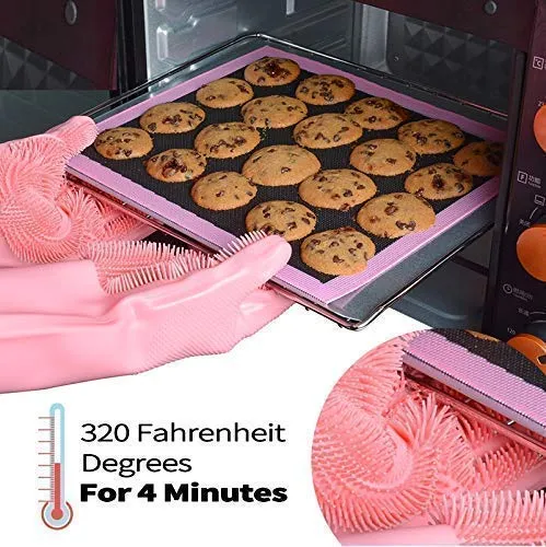 K Kudos Enterprise Multicolour Gloves Magic Silicone Dish Washing Gloves, Silicon Cleaning Gloves, Silicon Hand Gloves For Kitchen Dishwashing And Pet Grooming, Great For Washing Dish, Car, Bathroom Multicolour
