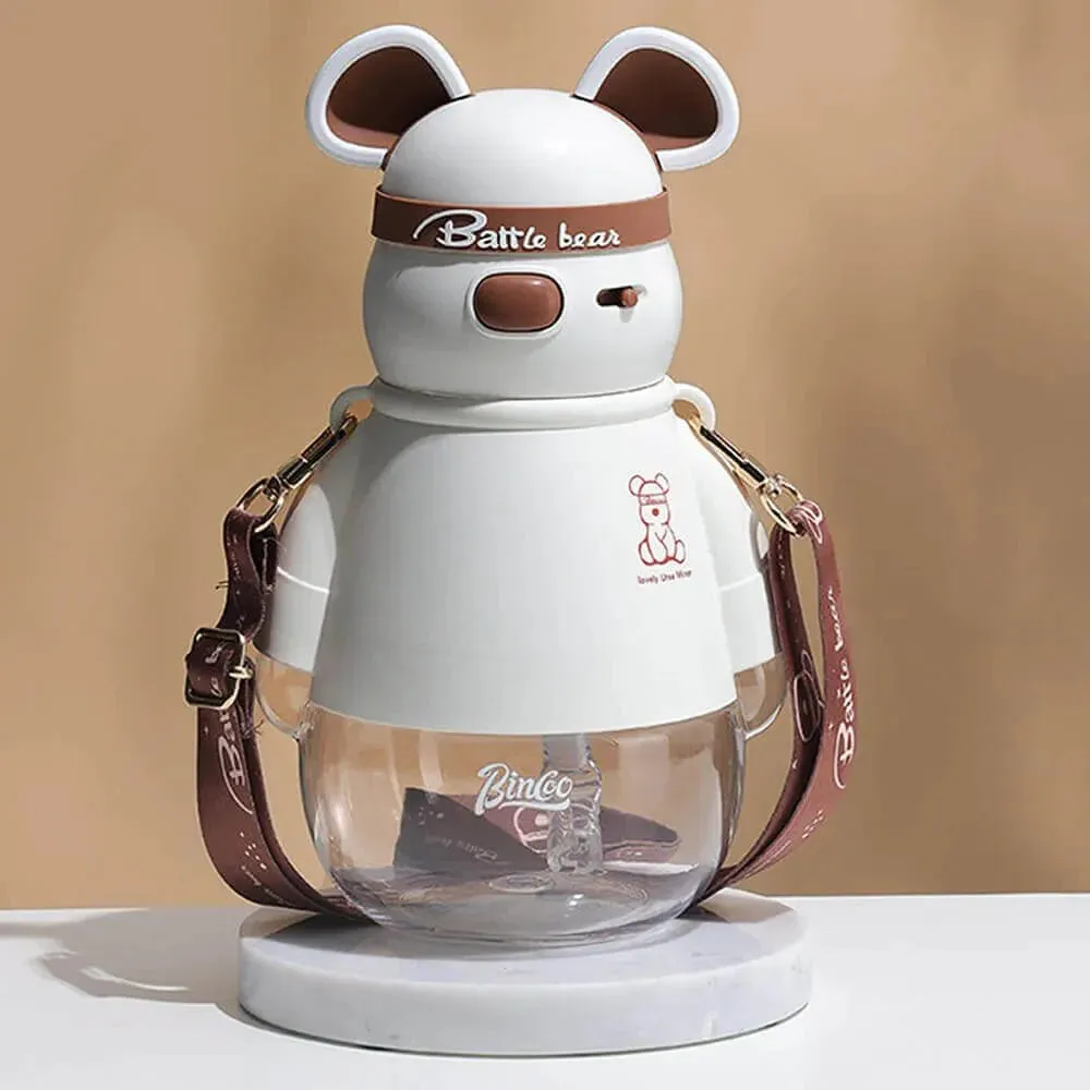 Kelly Jo Bear water bottle (1100 ml) | (White/Brown)