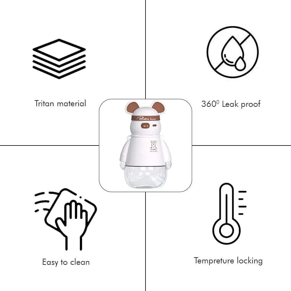 Kelly Jo Bear water bottle (1100 ml) | (White/Brown)