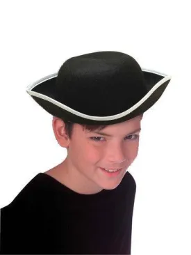 Kids Black Tricorner Explorer Hat