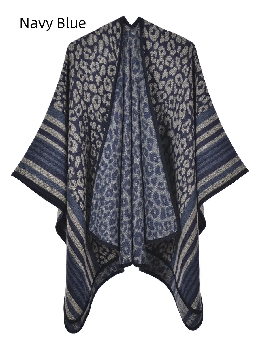 Leopard Print Thick Warm Printed Shawl Scarf