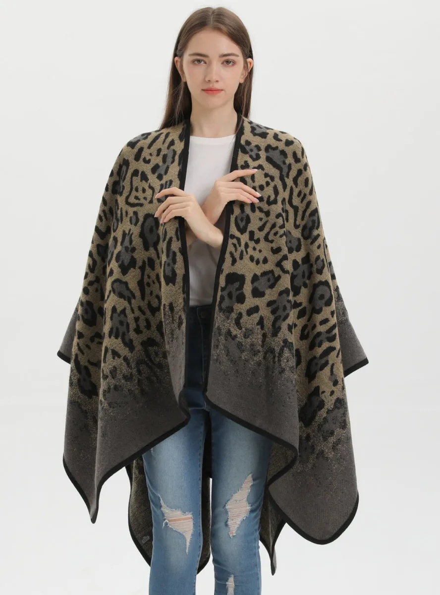 Leopard Print Thick Warm Printed Shawl Scarf
