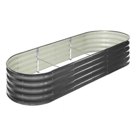 Livsip Galvanised Raised Garden Bed Steel Vegetable Planter 240X80X42CM