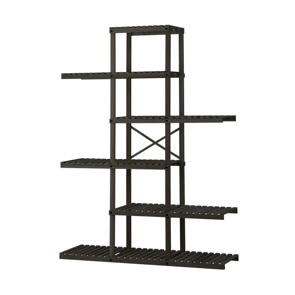 Livsip Plant Stand Outdoor Indoor 6 Tiers Flower Pots Rack Corner Shelf Black