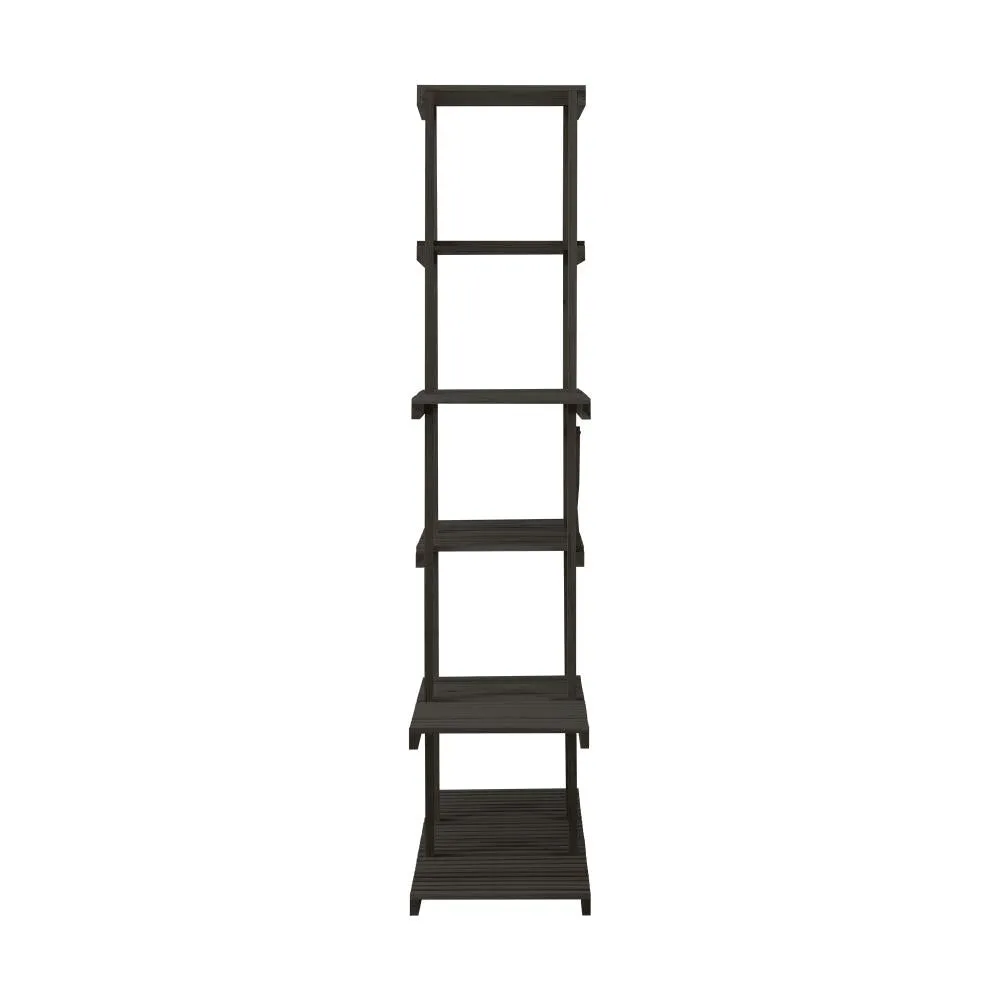 Livsip Plant Stand Outdoor Indoor 6 Tiers Flower Pots Rack Corner Shelf Black