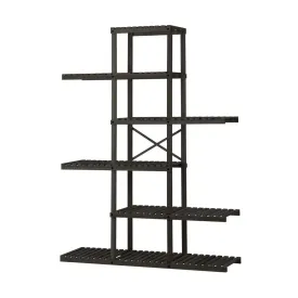 Livsip Plant Stand Outdoor Indoor 6 Tiers Flower Pots Rack Corner Shelf Black