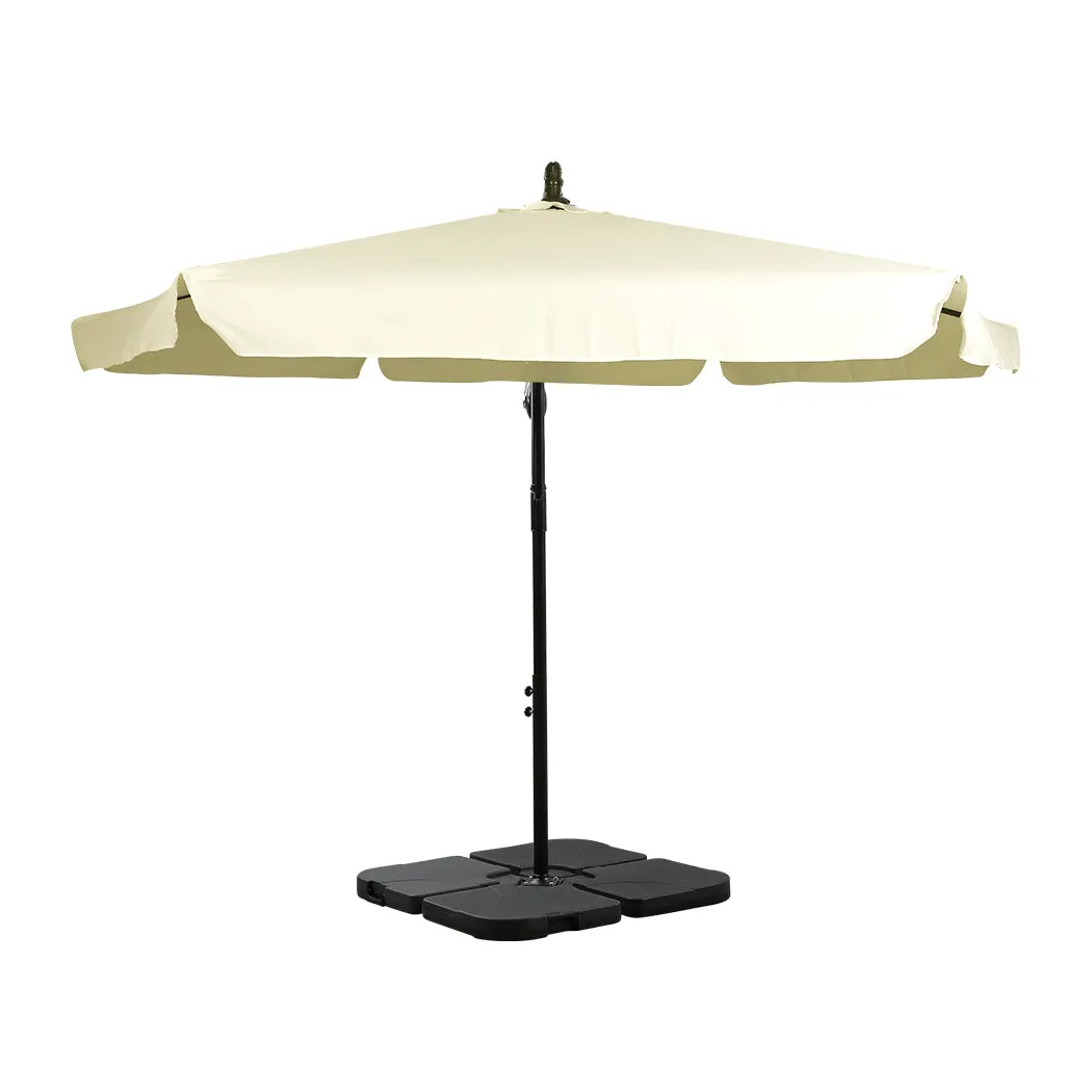 Mountview 3M Outdoor Umbrella Beach Beige with Base