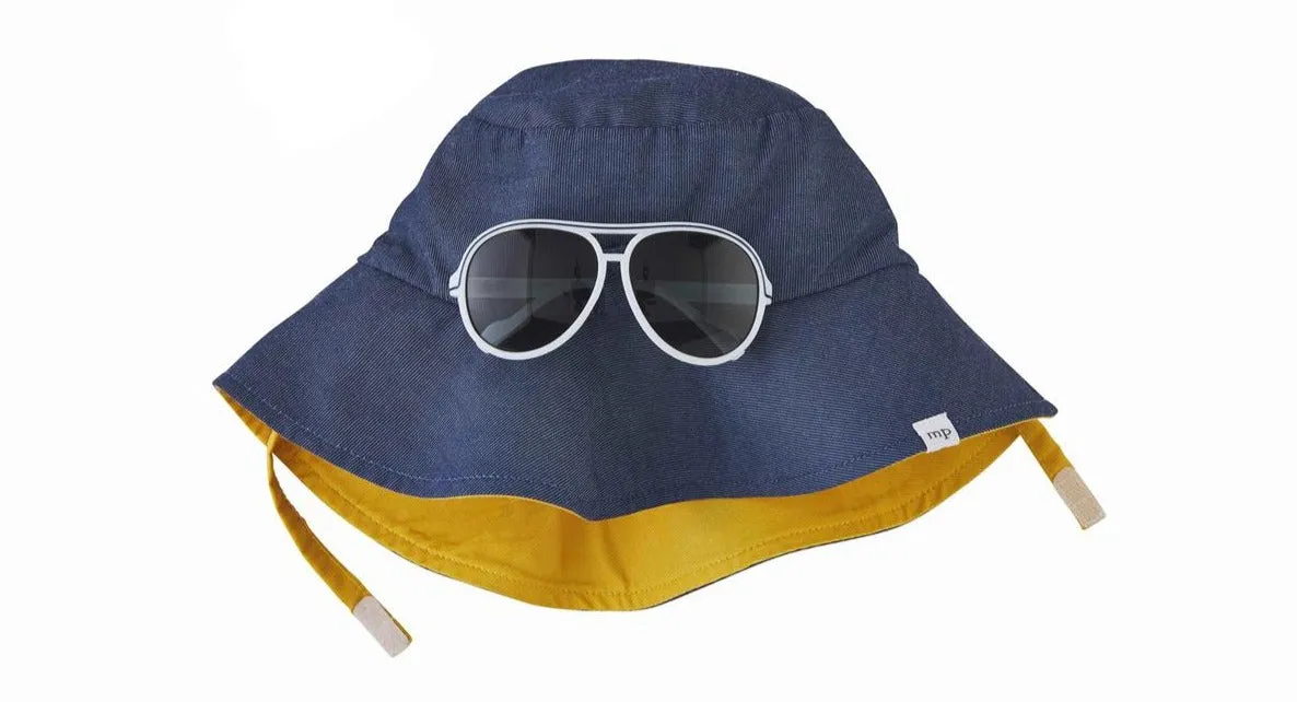 Mud Pie Fishing Hat & Sunglasses Set