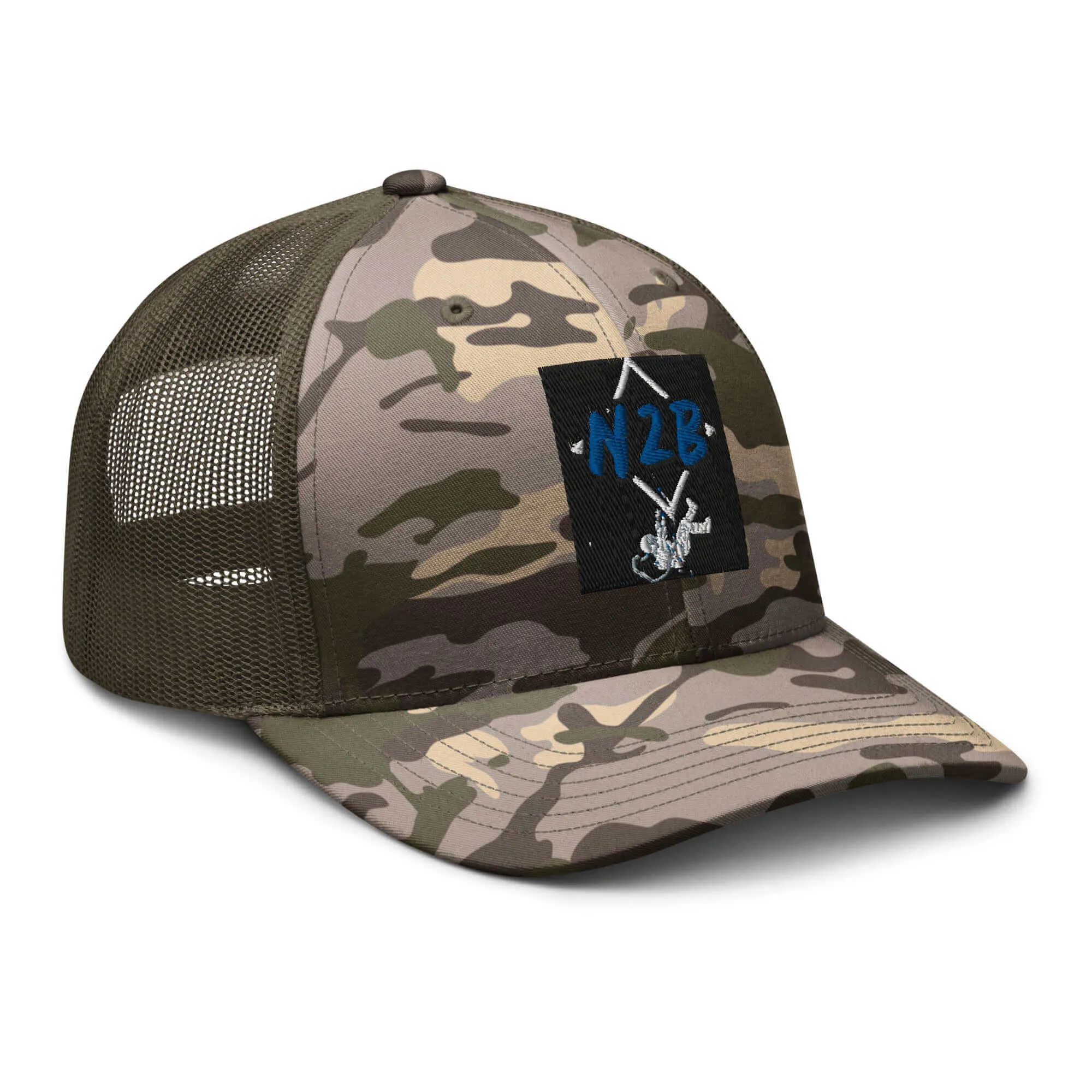 Nowhere2be N2B Spaceman Camouflage trucker hat