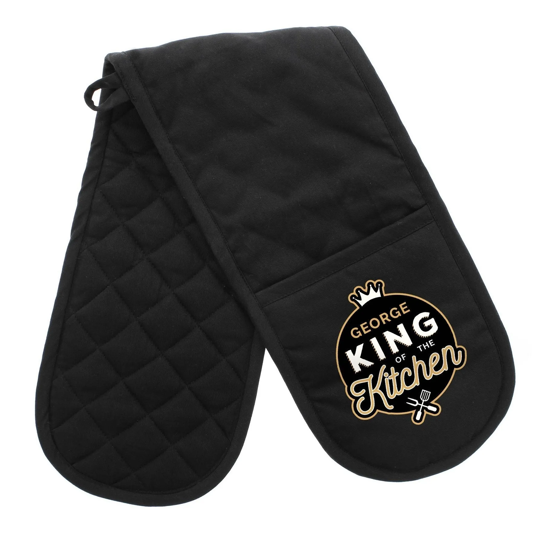 Personalised King Of The Kitchen Oven Gloves