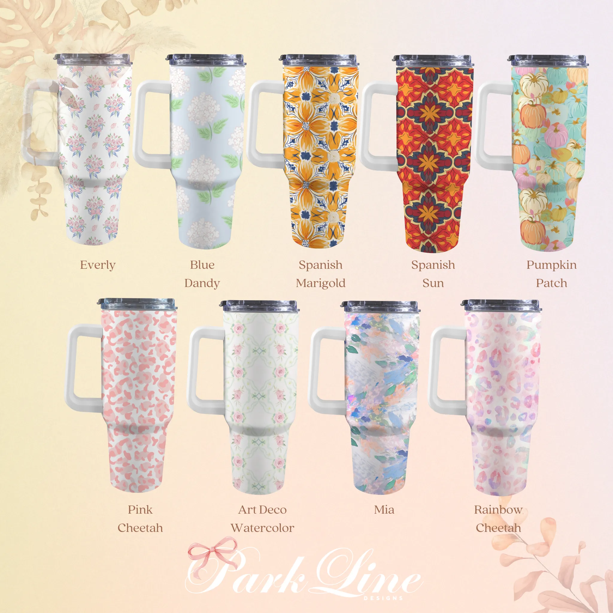 Pink Hydrangea 40oz Tumbler | Classic Floral Seamless Design | Insulated Travel Cup | Perfect Gift for Her | Reusable & Stylish Drinkware