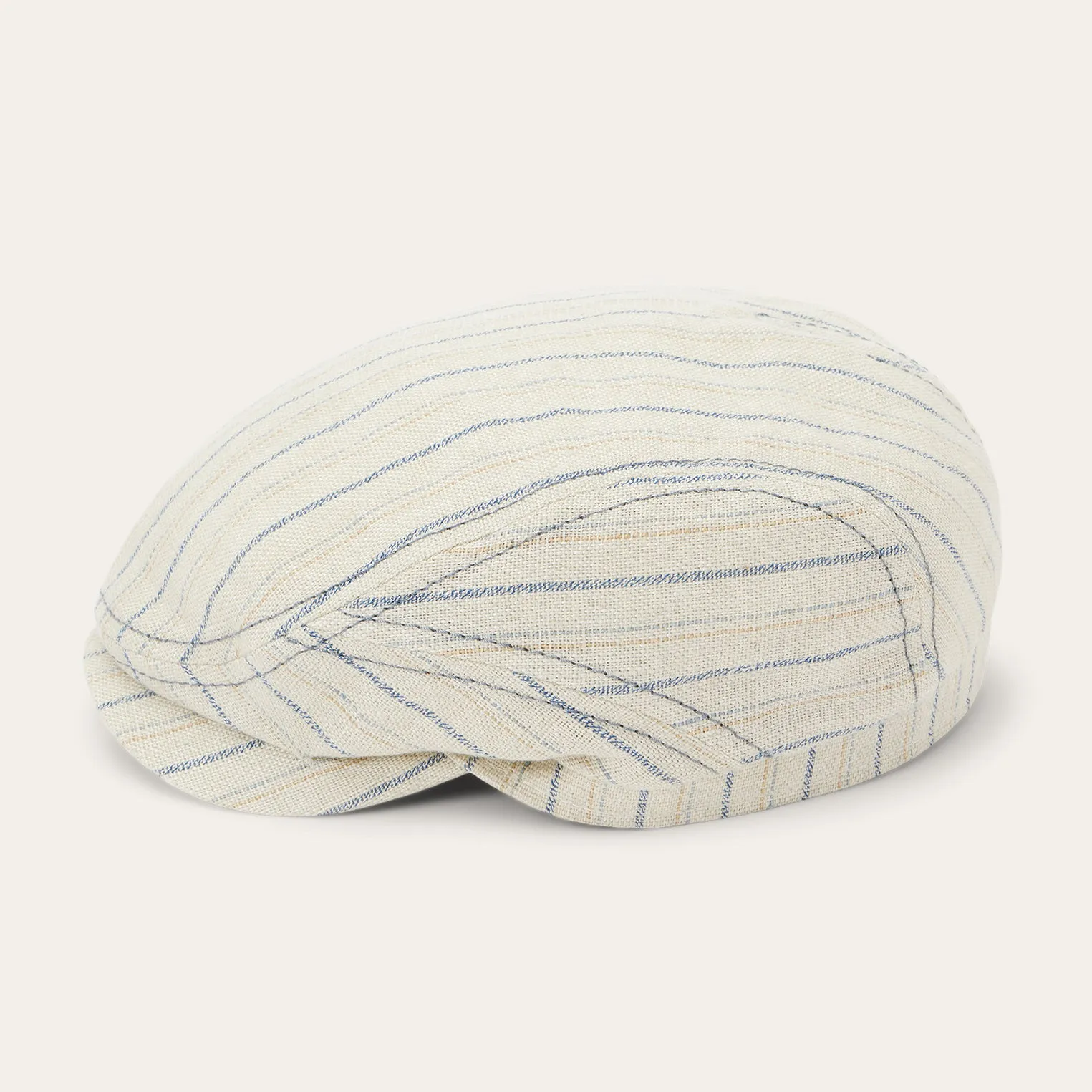 Striped Linen Driver Cap