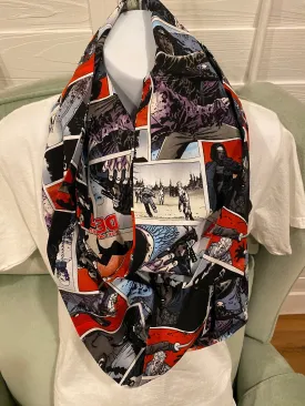 Walking Dead Infinity Scarf - Handmade Print Accessory | Zombie Apocalypse Fashion | Unique Undead Gift