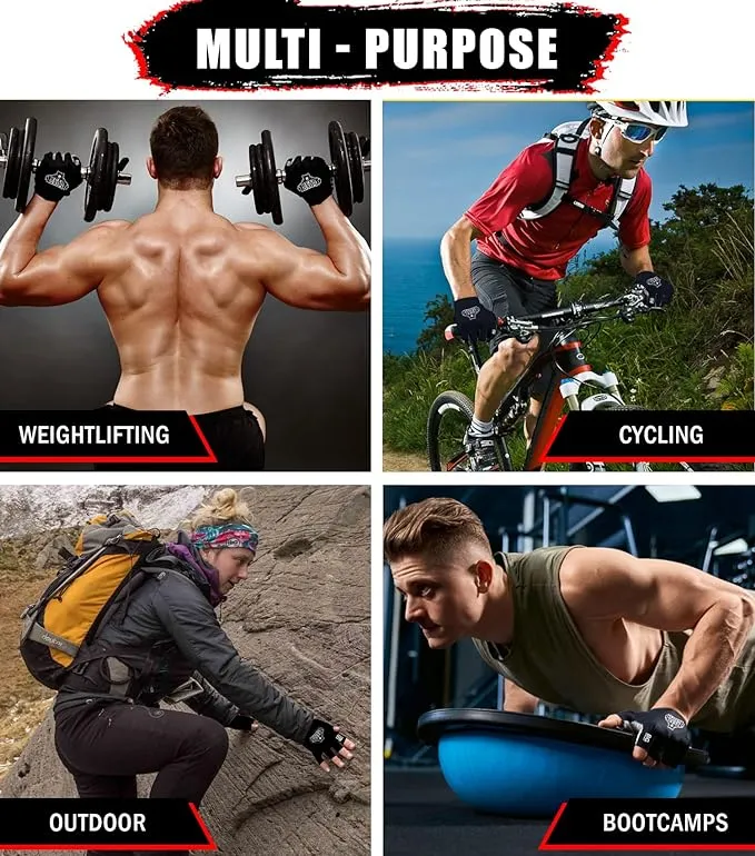 Workout Gloves for Exercise, Increased Grip, Protection